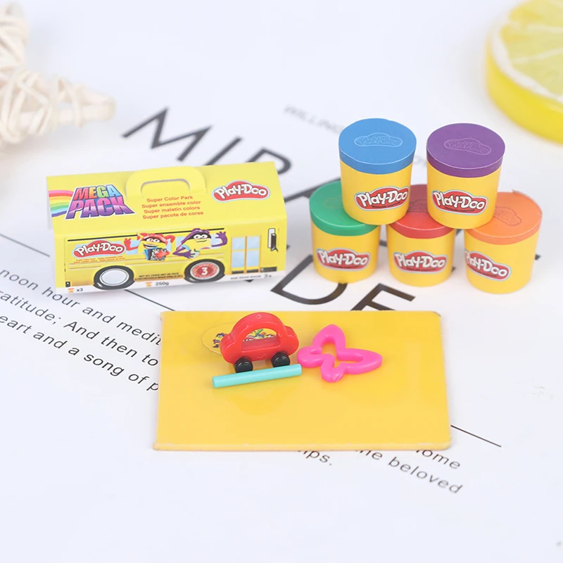 

1 Set 1:12 Mini Dollhouse Miniature Colorful Clay Set for Doll House Accessories