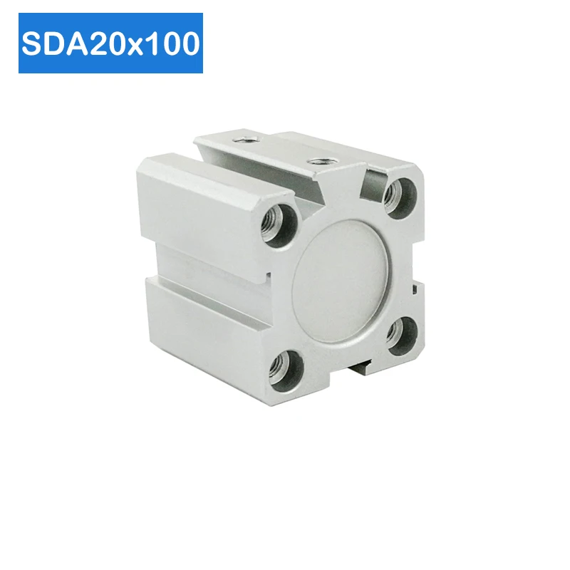 

SDA20*100 Free shipping 20mm Bore 100mm Stroke Compact Air Cylinders SDA20X100 Dual Action Air Pneumatic Cylinder