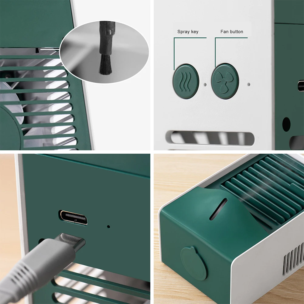 

Portable Air Conditioner Home Humidifier and Purifier with Water Tank 3-Gear Air Cooling Fan for Home Office