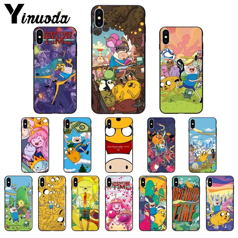Yinuoda приключения времени Финна Джейка черный ТПУ мягкий чехол для телефона iPhone 5