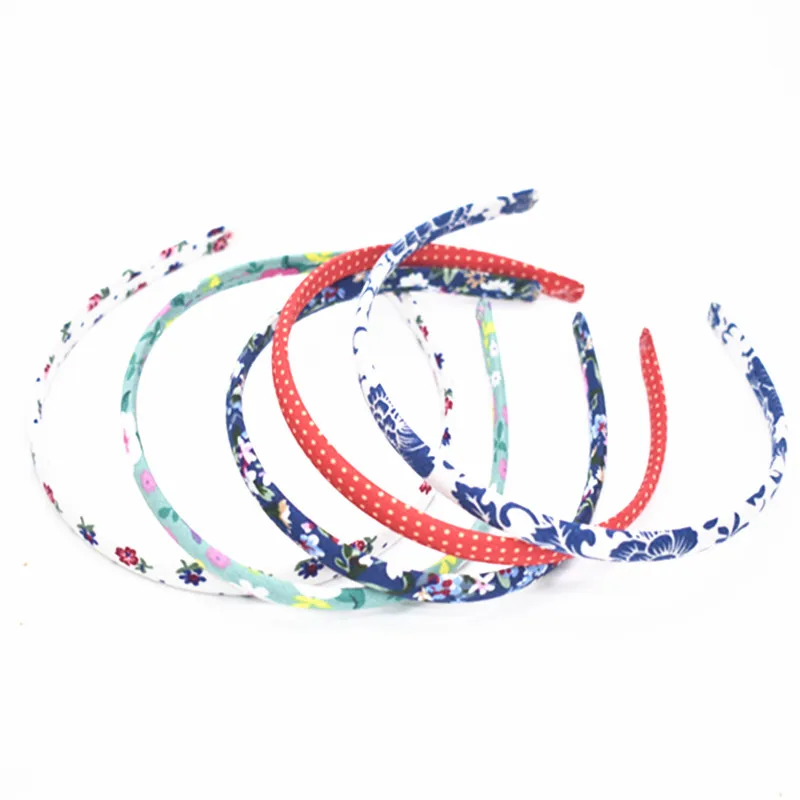 5 шт. детская Милая повязка на голову с принтом ткань для девочек лента волос из