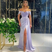 Thinyfull Vestidos de Fiesta sexys con lentejuelas y hombros descubiertos, vestido de noche con abertura alta, talla grande, Arabia Saudita, 2022 (4)