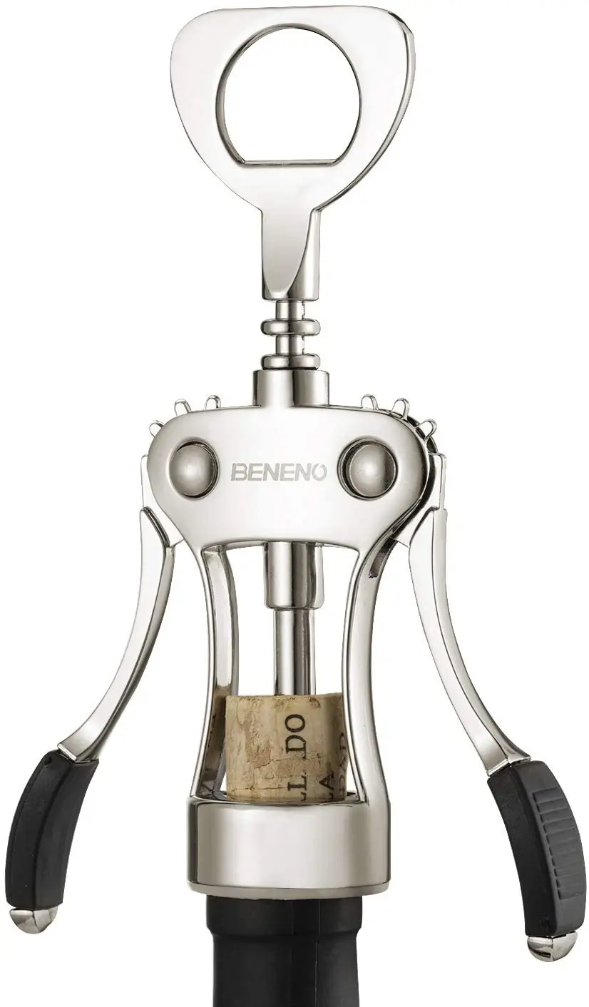 

Wine Opener, Zinc Alloy Premium Wing Corkscrew Wine Bottle Opener with Multifunctional Bottles Opener, Upgrade