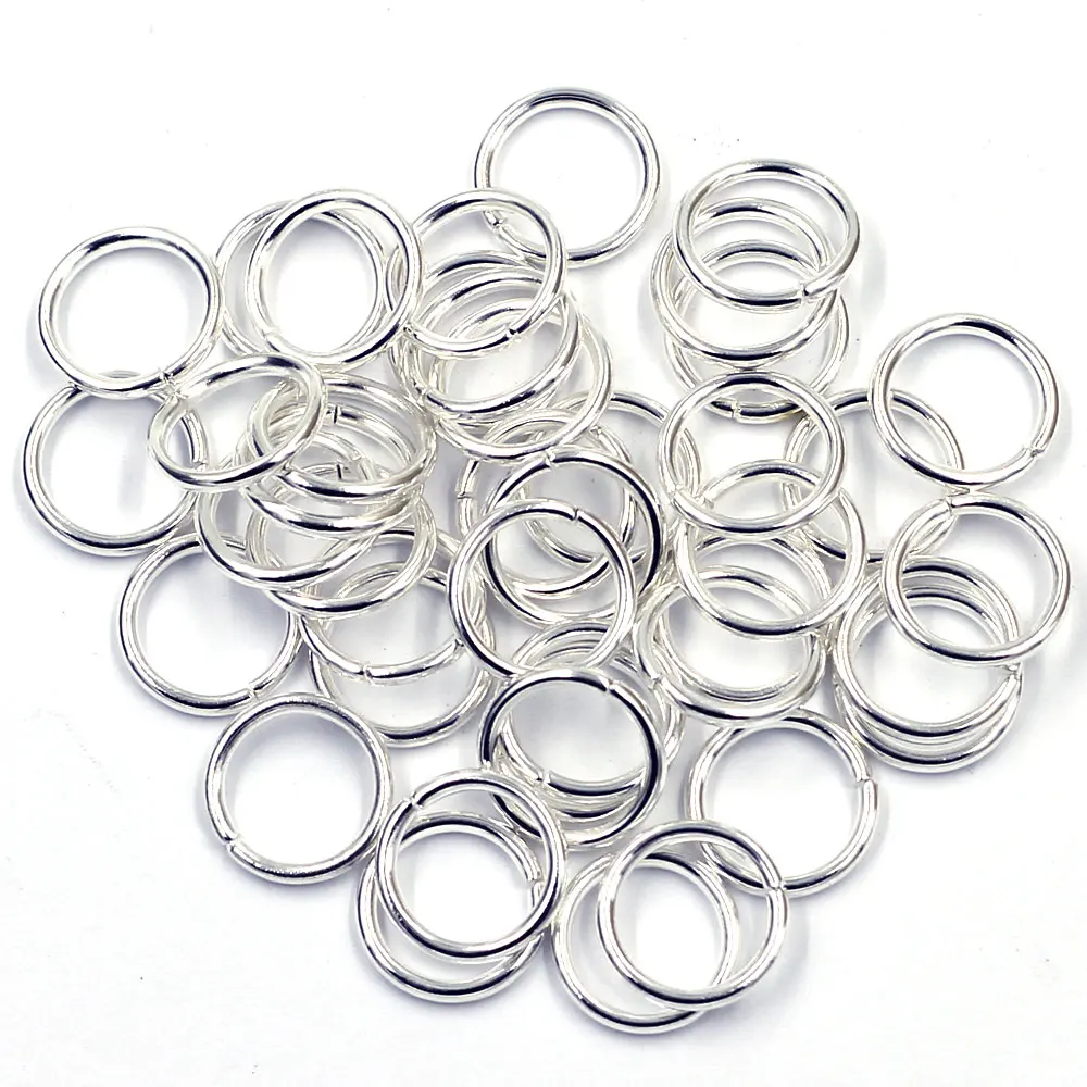 

500Pcs Open Jump Rings Alloy Round Silver Plated For Jewelry DIY Findings 6x0.9mm Dia