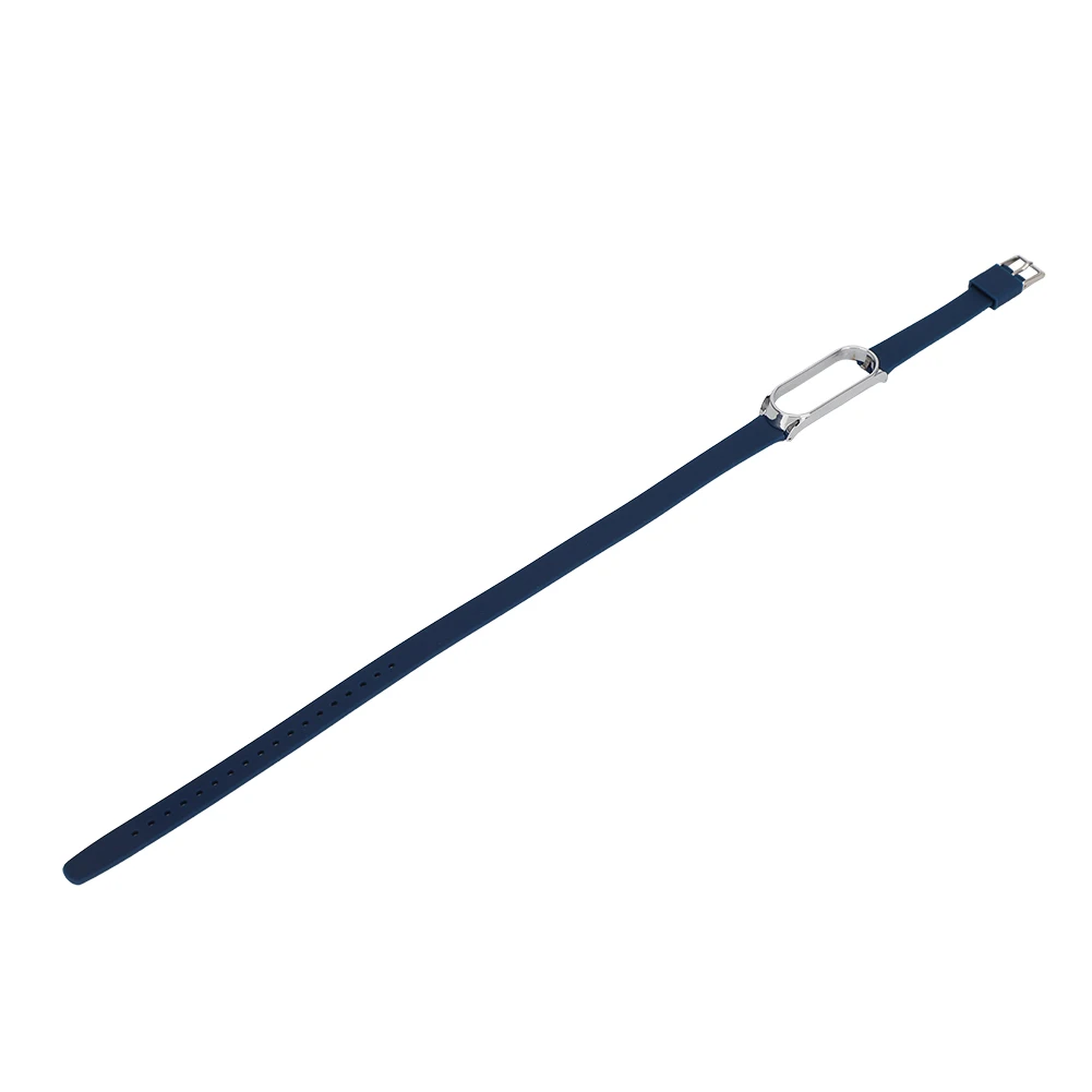 

Hot sale Metal Buckle Shell Long Silicone Strap Wristband for Xiaomi Smart Bracelet 3/4 (Blue)