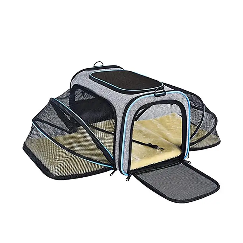 

Expandable Pet Carrier Dog Cat Soft Crate Airline Approved Kennel Car Travel Two Side Expasion Dog Backpack Dog Accessories