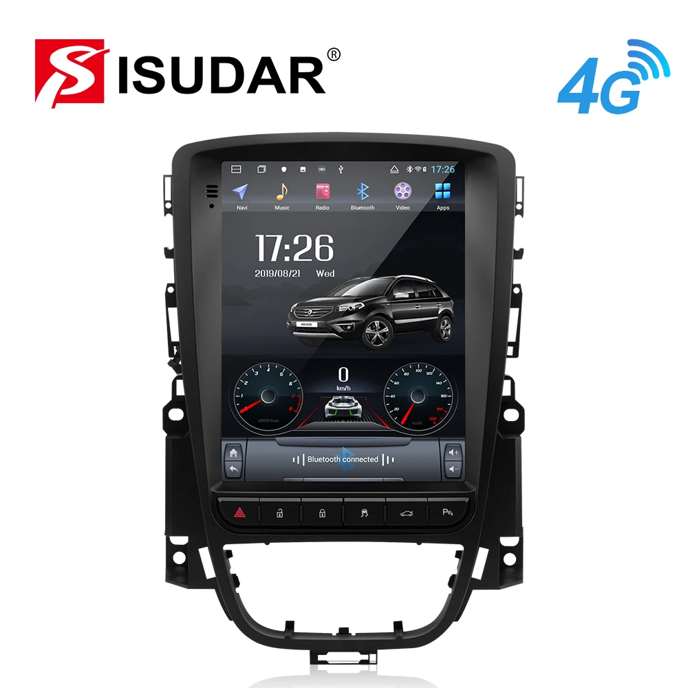 Isudar H53 Вертикальный 1 Din Android авто радио для Opel/Vauxhall/Astra J Buick/Verano 2009- gps Автомобильный мультимедийный ram 4G rom 64GB
