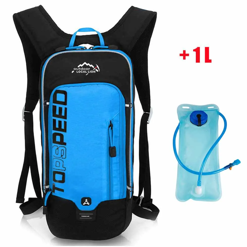 Blue With 1L Открытый INOXTO 6L дышащий велосипедный рюкзак Водонепроницаемый Сверхлегкий велосипедный мешок горный велосипед Pannier mochila ciclismo Спорт на открытом воздухе - Цвет: Blue With 1L