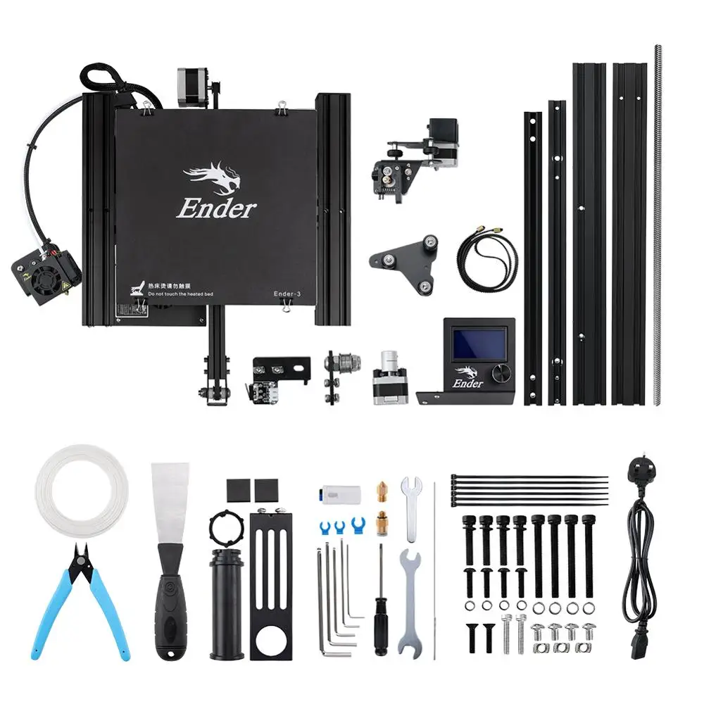 Полностью металлический CREALITY 3D Ender-3/Ender-3X/Ender-3 профессиональный принтер с волшебной конструкцией пластины обновления видения v-слот 3d принтер