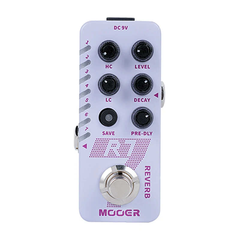 Цифровая педаль реверберации MOOER R7 богатые аксессуары для гитар церковная пещера