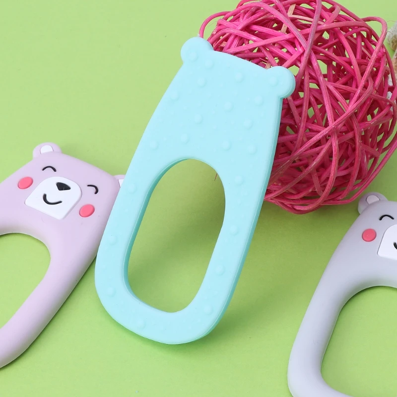 BPA бесплатные силиконовые бусины Детские Прорезыватели DIY ожерелье жевательная для прорезывания зубов Уход за зубами DXAD