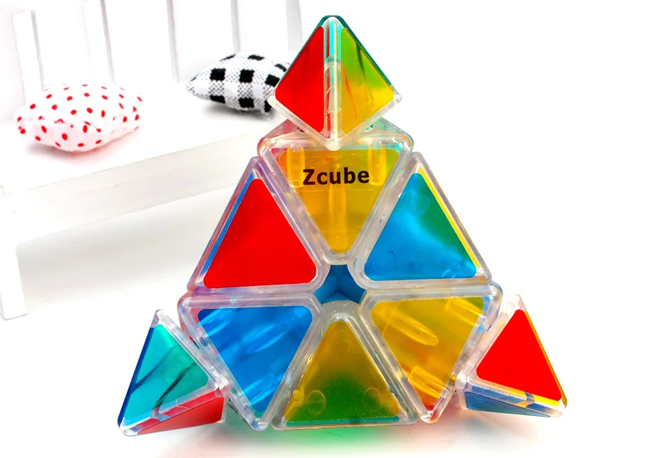 

CZUBE Pyramid Magic Speed Cube pyramid Cubo Magico Professional Puzzle education toys for children