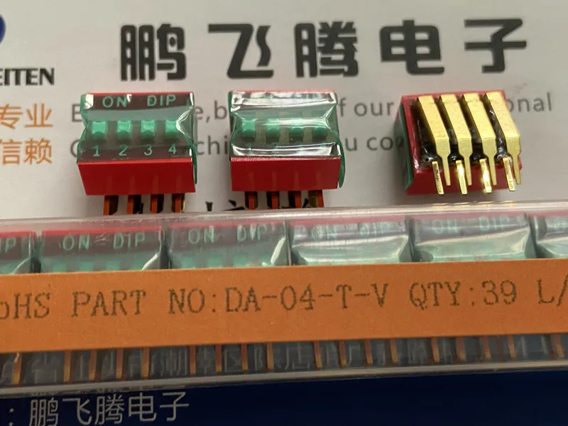 2 шт./лот Тайвань юанда DIP DA 04 T V код набора переключатель 4 разрядный изогнутые