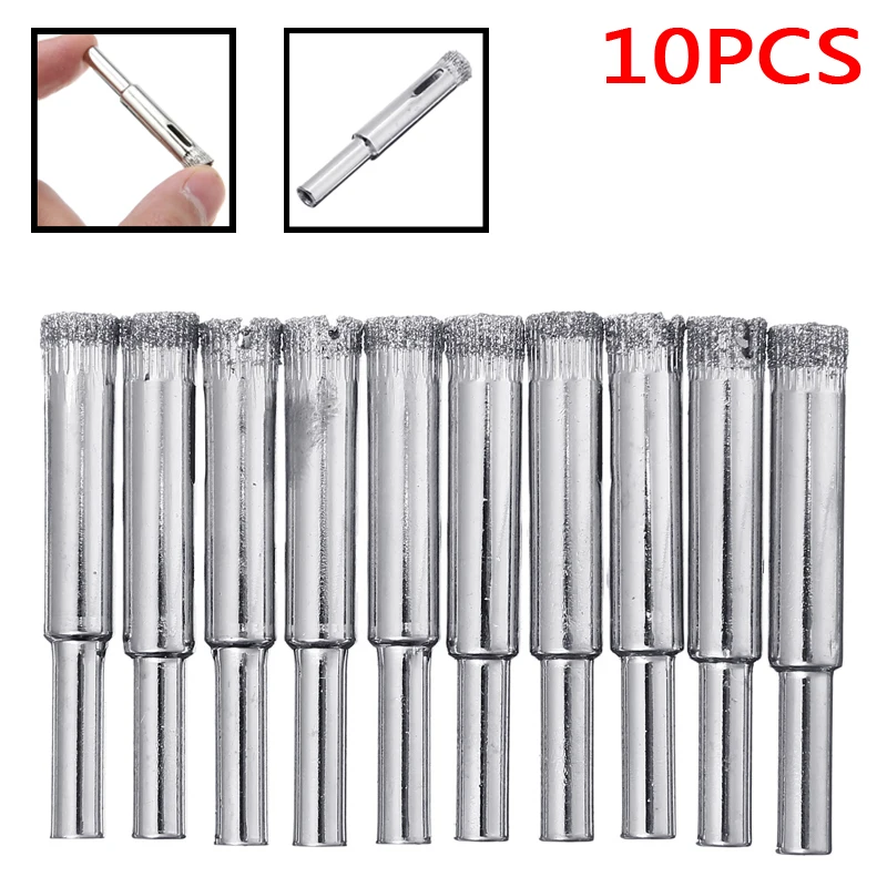 Набор сверл для алмазной пилы 10 шт./лот 8 мм HSS резки стекла плитки керамики