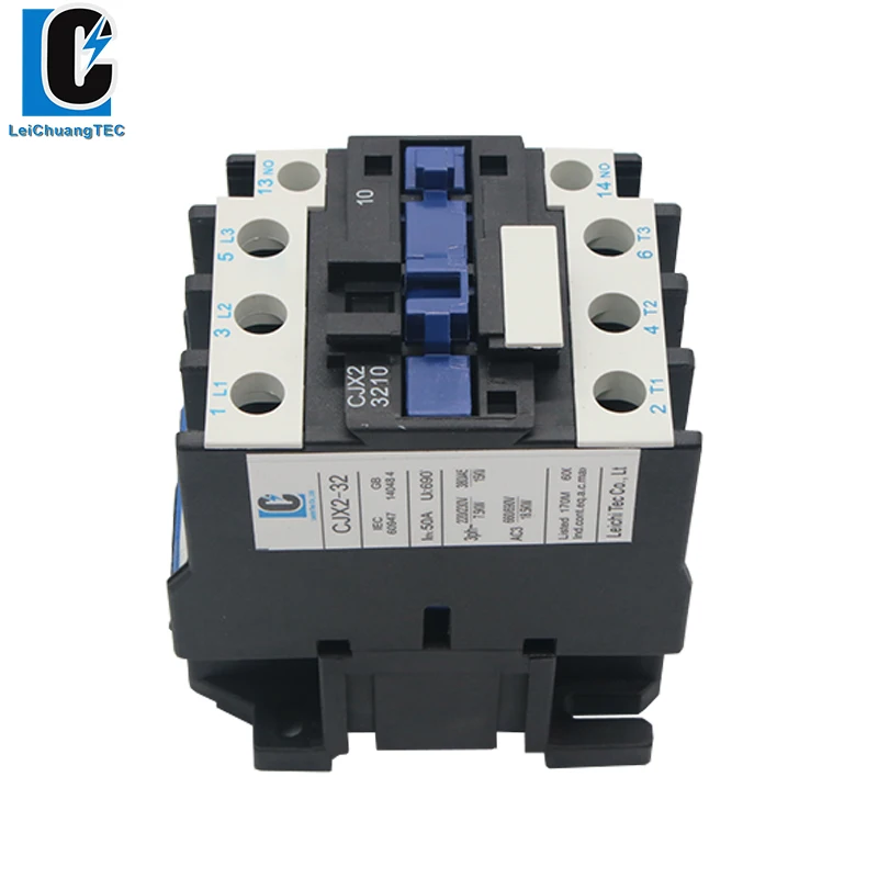 CJX2-3210 AC Контактор 32A 3-фазный 3-полюсный катушечный напряжение 380 В 220 110 в 36 24 Гц для