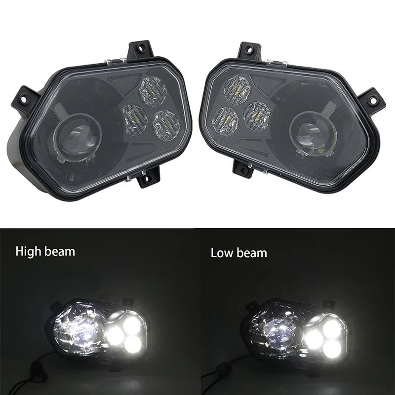 Black Двигатель ATV светодиодный налобный фонарь для Polaris RZR светодиодный фонарь Poaris Sportsman/RZR светодиодный налобный фонарь RZR 800/900 светодиодный сменный налобный фонарь - Цвет: Black