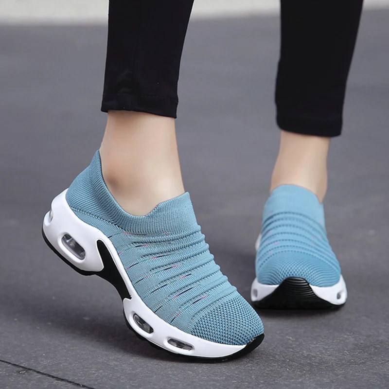 

Women Sneakers Fashion Breathable Mesh Casual Shoes Platform Sneakers Men Platform Slip-On Sneakers Walking Running Shoes
