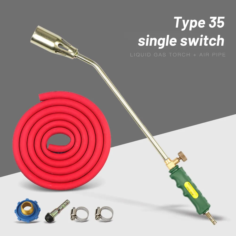 

30/35/50mm Copper Plating Liquefied Gas Plumbing Turbo Torch With Hose Solder Propane Welding For Quenching Maintenance Welding
