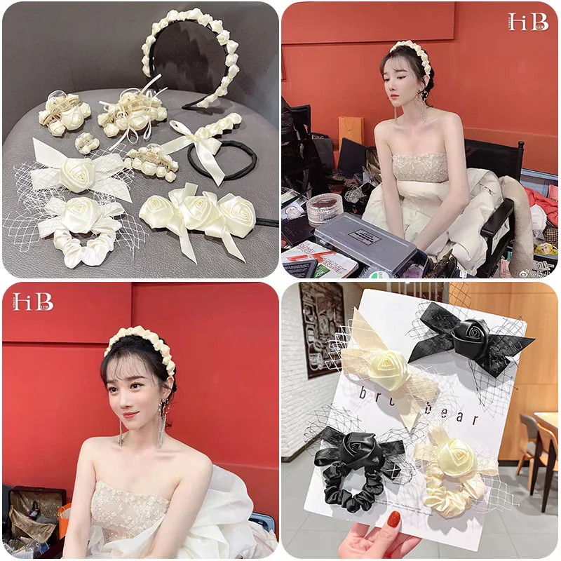 

Rose Hair Accessories Temperament Shark Three-Dimensional Flowers Caught Clip Hair Pin Hair Band Baby Hair Accessories Hair Clip