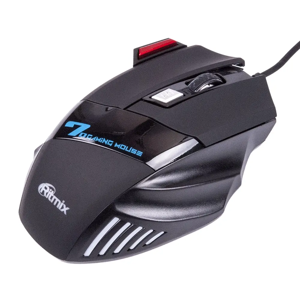 Проводная мышь с подсветкой RITMIX ROM-345 Black [оптическая 7 кнопок колесо прокрутки 800 /