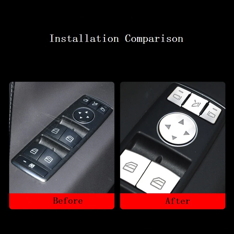 

14Pcs/Set Car Silver Window Glass Lift Switch Button Sticker Internal Decoration Accessories for Tesla Model 3 X