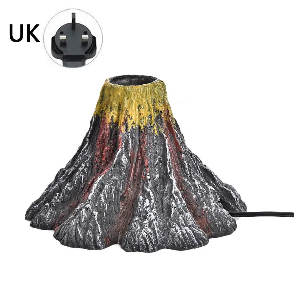 Volcano and Light Вулкан в форме смолы аквариум орнамент ЛАМПА IP68 Водонепроницаемый Подводный Светодиодный точечный светильник Аквариум Декоративный светильник - Emitting Color: Volcano and Light