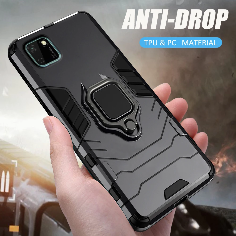 Чехол-накладка для Honor 9S с магнитом и кольцом держателем ТПУ цвета на выбор |