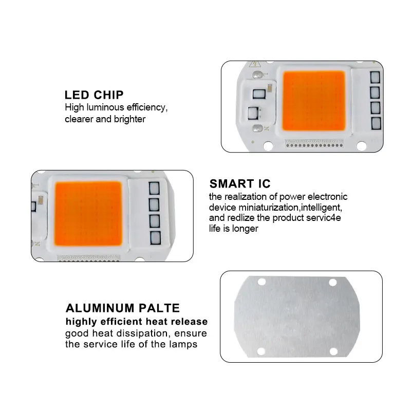 COB Led лампа для выращивания света чип полный спектр 220 В 110 В 20 Вт 30 Вт 50 Вт 380-780нм фитолампа для комнатных растений рассады цветок фитолампи