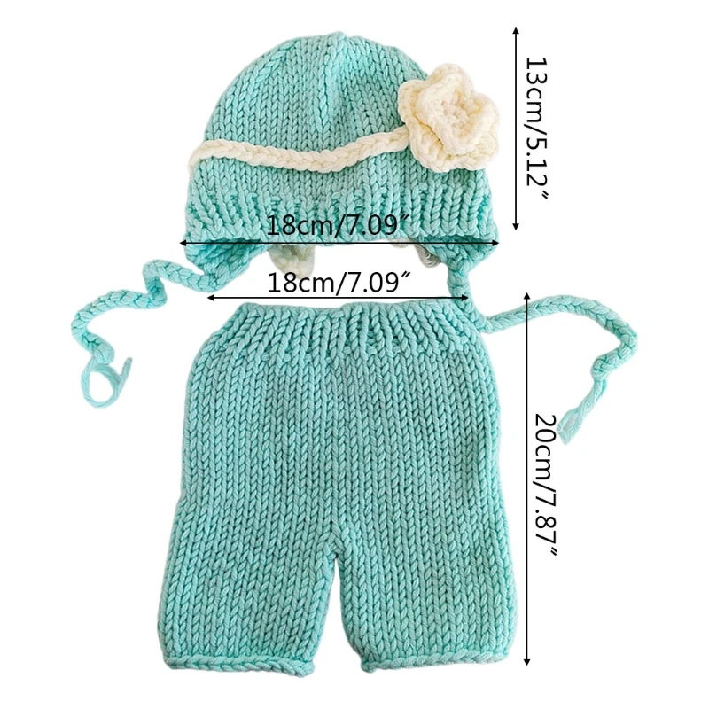 

2Pcs Baby Hat Pants Set Newborn Photography Props Cap Shorts Kit Infants Photo Shooting Clothing Outfits