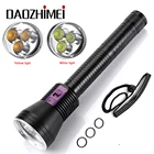 Фонарик высокомощный, 8000 Люмен, 3 * XHP70.2, светодиодный фонарик для дайвинга, водонепроницаемый, для подводного погружения на 100 м, тактический фонарик для батарей 3x26650