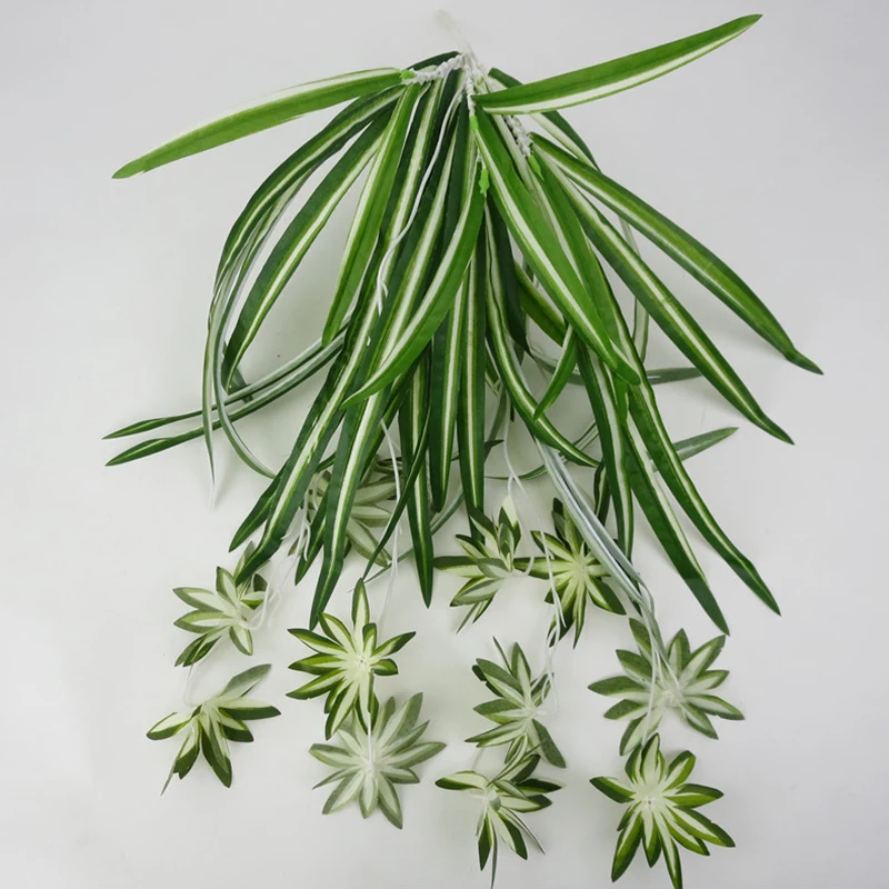 Искусственные растения Подвесные на стену хлорофитум комнатные Зеленые