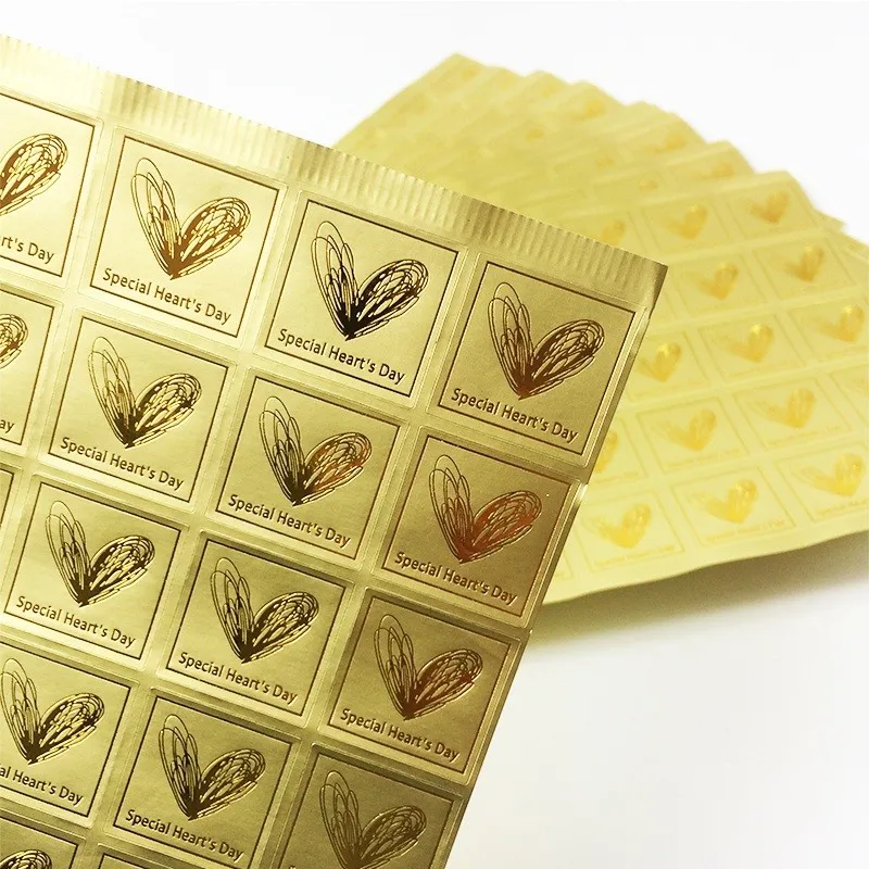 1500pcs New Vintage Golden Heart design thanks series seal sticker Christmas DIY note gift Labels Wholesale|Наклейки| |