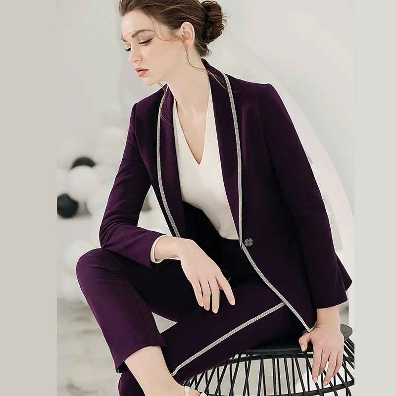 2020 Новая мода осень весна женские брюки костюм длинный рукав Блейзер Куртка