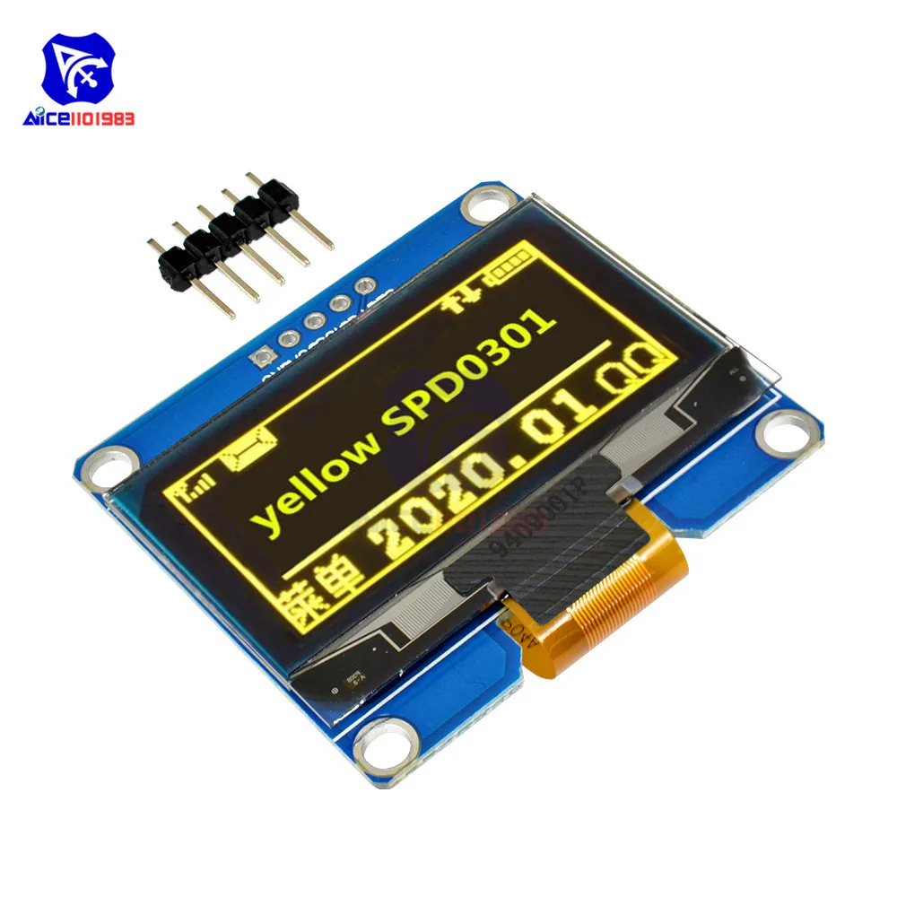 Модуль ЖК-дисплея diymore 1 54 &quot128X64 OLED SPD0301 5PIN SPI IIC I2C интерфейс 12864 для Arduino R3 MEGA2560 AVR STM32