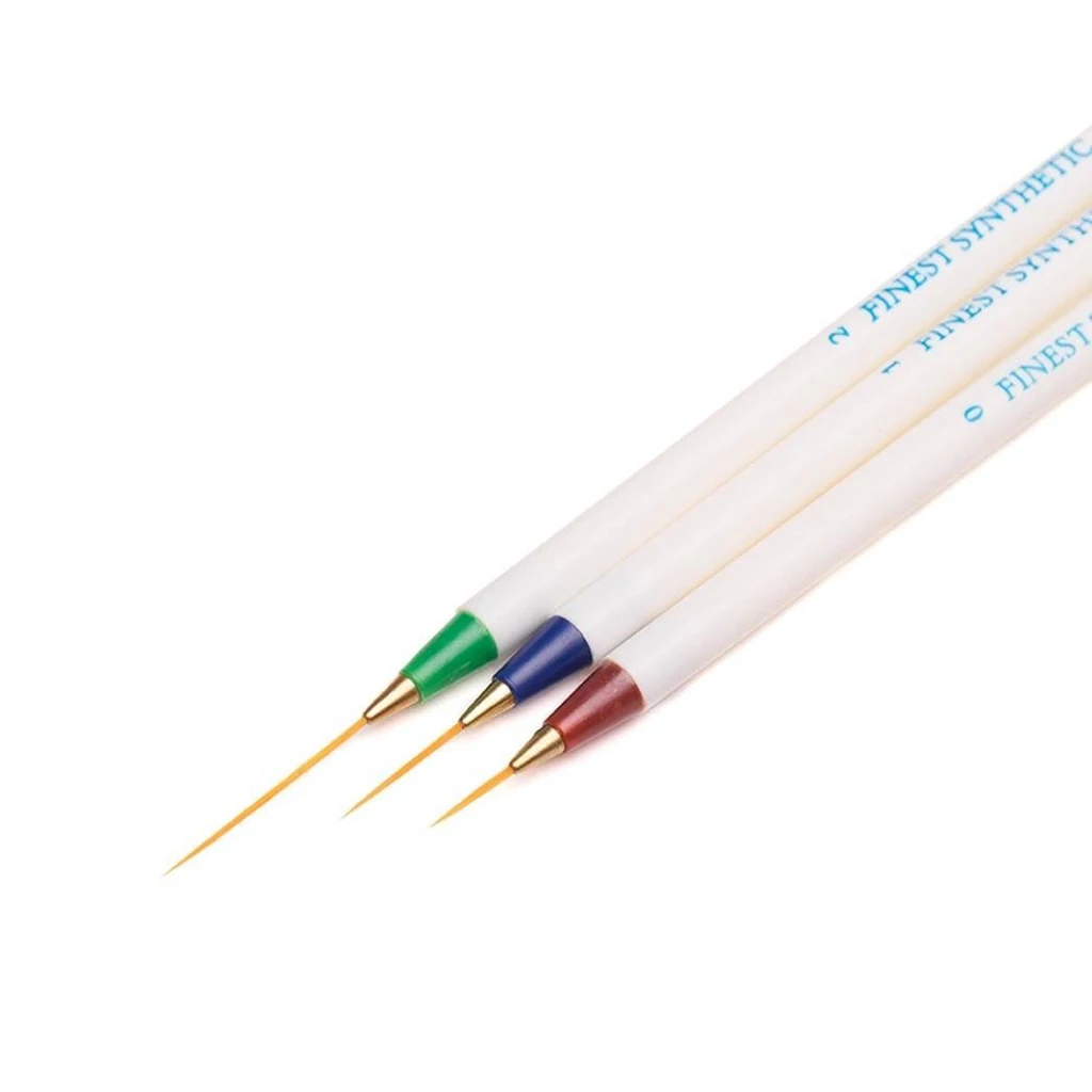 

3 UV Gel Pens Acrylic Nails Nail Art Brush, Double-ended Brush Tools