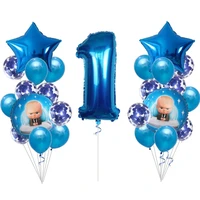 25pcs boss baby aluminum balloon cartoon popular foil helium balloon kids birthday party supplies boy girl 1st 2st birthday toy