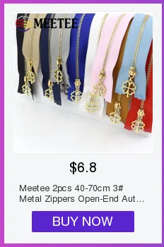Meetee 5#70-120 см металлическая молния двойной ползунок Open-end Декор молния для DIY швейная одежда пальто куртка ремесла аксессуары AP543