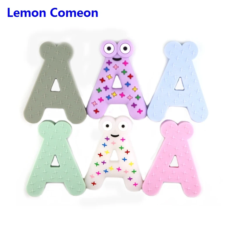 Lemon Comeon 5 шт. силиконовые буквы Алфавит зубной прорезыватель для малышей молярный