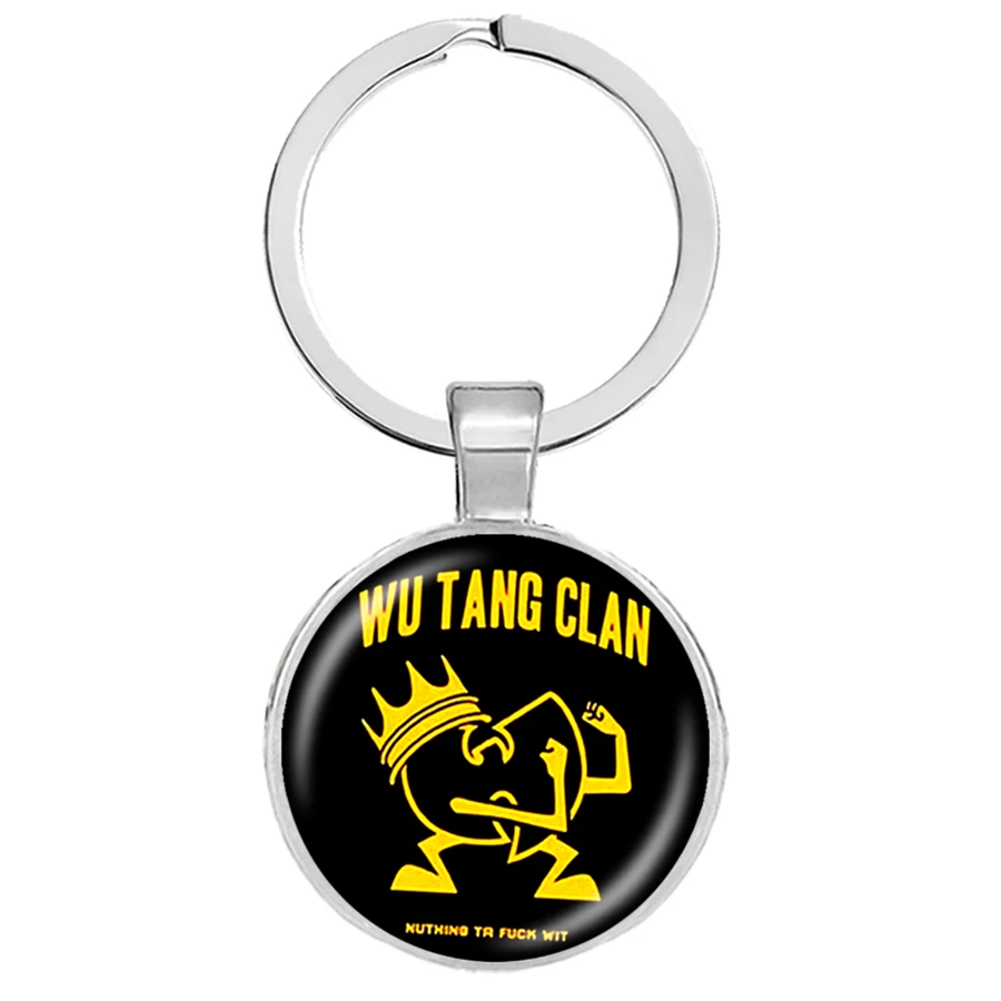 Хип-хоп группа Wu Tang Clan брелок стеклянная купольная подвеска для ключей ручная