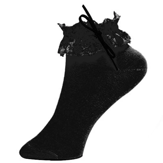 Женские винтажные кружевные носки до щиколотки с оборками женские принцессы