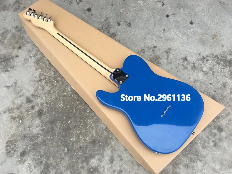 Высокое качество электрогитары TL стиль липа корпус с кленовым горлом синий цвет