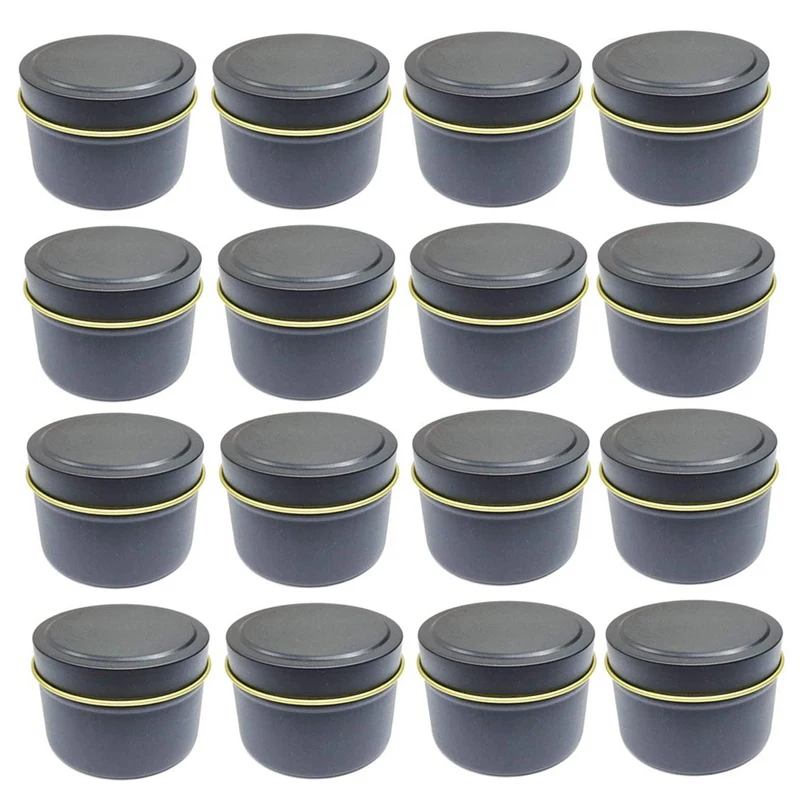 

16 PCS Metal Candle Tin Cans 4 Oz Empty Candle Jars with Lids for Making Candles Bulk Crafts Storage and Gifts