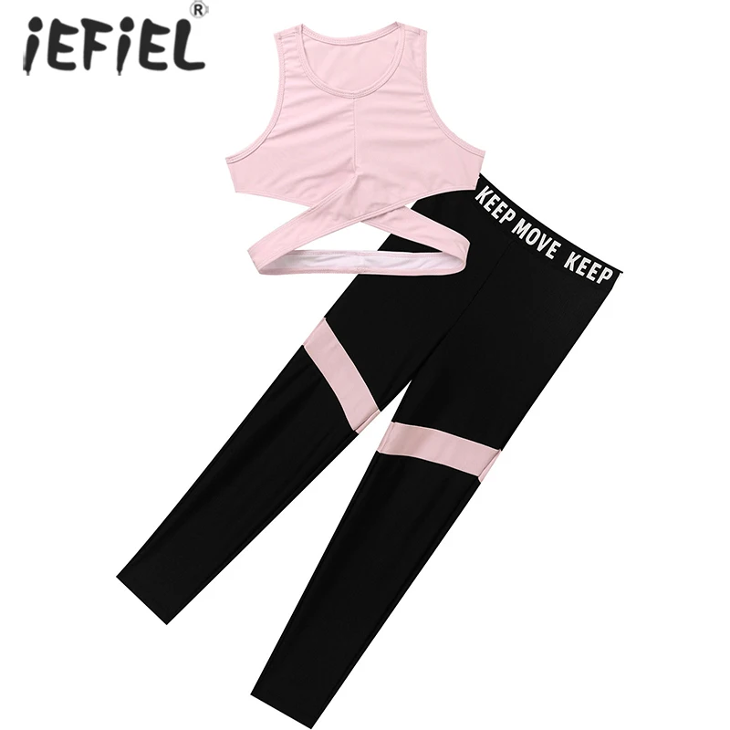 Детская гимнастическая балетная Одежда для девочек спортивные тренировочные