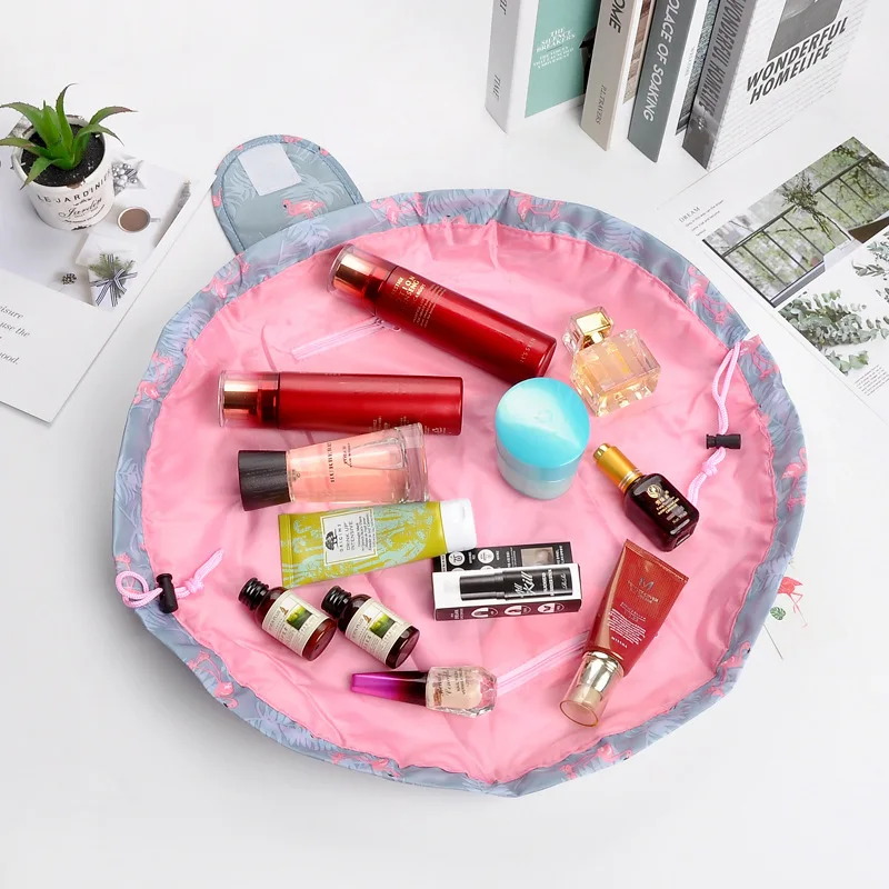 

Lazy Cosmetic Bag Suitable For Autumn Trave Can Store Large-Capacity Drawstring Organizer Makeup Bag