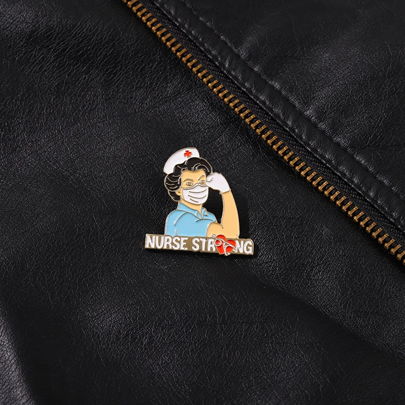 Брошь эмалированная в форме медсестры винтажный значок на лацкан аксессуар для