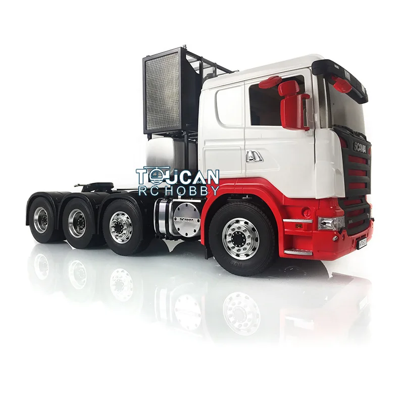 

LESU металлический 8*8 шасси окрашенный Hercules кабина 1/14 RC трактор грузовик с мотором для TAMIYA Scania игрушка с дистанционным управлением