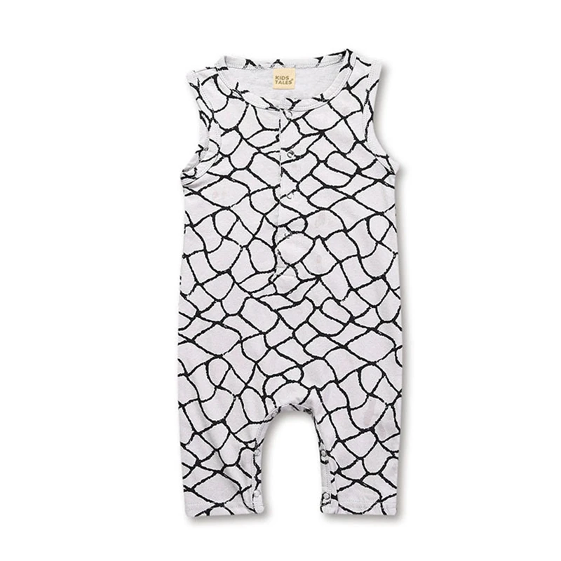 

New Summer Clothes European and American Baby Clothes Sleeveless One-Piece Cute Baby Boy Rompers Climbing Clothes Thin