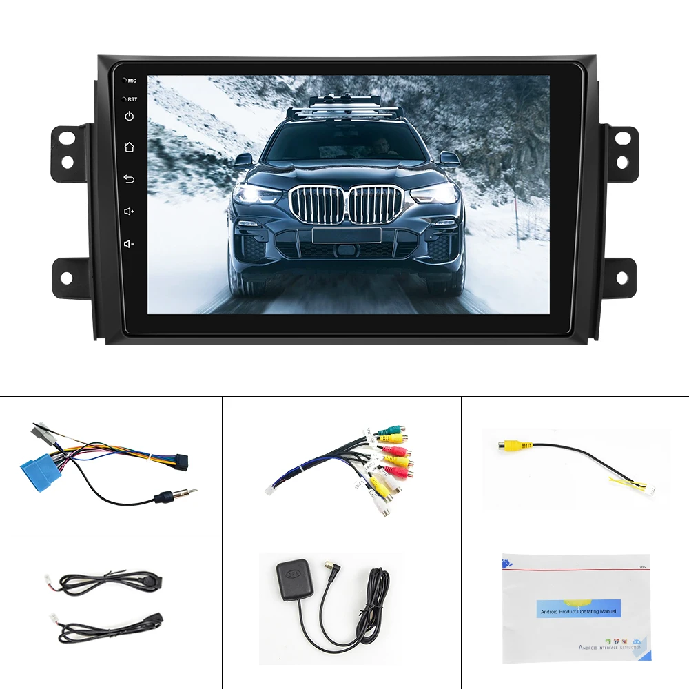 

Podofo 2Din Android 9.1 Car Radio 9'' HD Mirror Universal GPS Navigation Audio WIFI Mulitmedia Player For 2006 - 2016 Suzuki SX4
