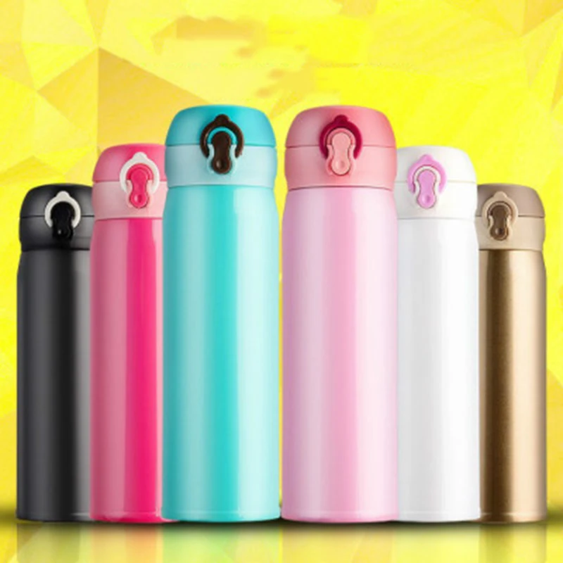 500 мл Термос вакуумные фляжки портативный термо чашки бутылка для горячей воды