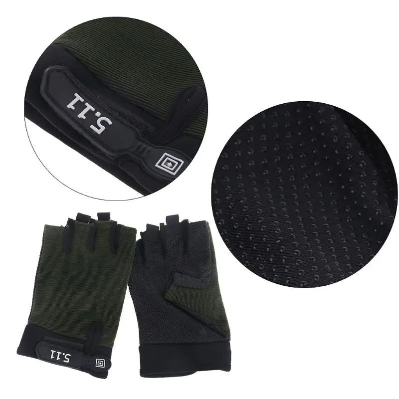 Перчатки мужские камуфляжные тактические амортизирующие митенки без пальцев